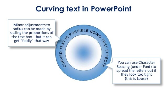 how create curved text powerpoint for mac
